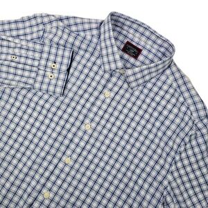 UNTUCKit Oliverhill Button Down Shirt Mens‎ Large LS Plaid Slim 40455 Color Blu
